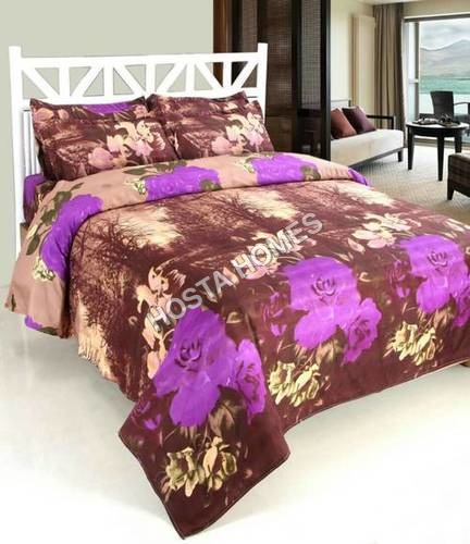 Coffee Color Poly Cotton Bed Sheet