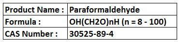 Paraformaldehyde - White Powder, CAS 30525-89-4 | Polymerization, Formaldehyde Source, Resin Production