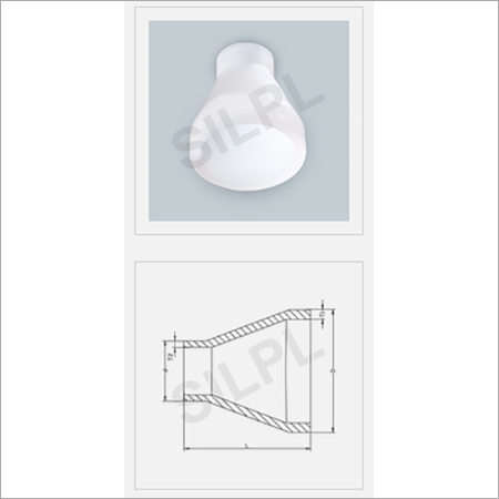PP Concentric Reducers - Butt Weld Type Plastic Material Dimensions 0.5 D 0.5 d 0.5 T1 0.5 T2 Length Variants 25x20 to 150x100 Versatile Size Options Ideal for Pipe Transitions