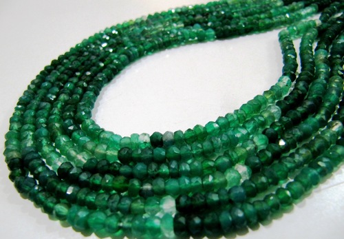 Natural Shaded Green Onyx Beads