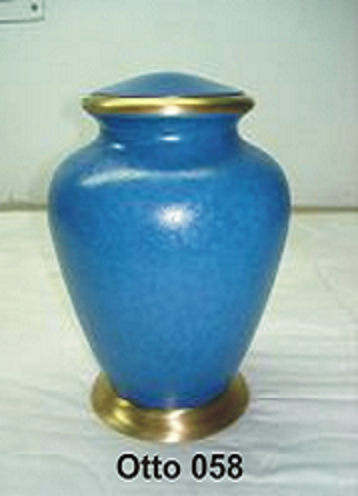 BLUE & Golden Brass Cremation Urns