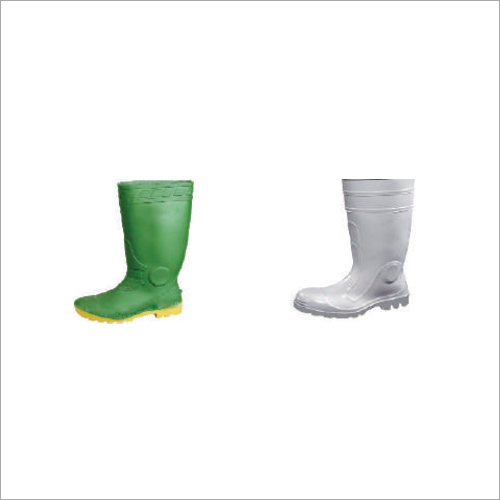 Green And Silver Safety Gumboots