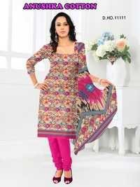 Synthetic Dress Materials With Cotton Dupatta Anushka