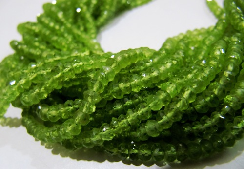 Natural Peridot 2mm faceted beads