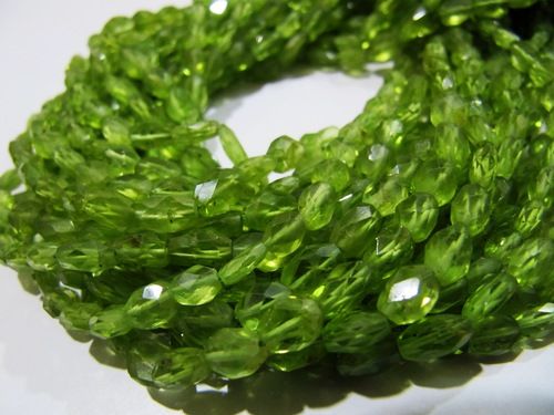 Genuine Peridot Chicklet Shape Beads