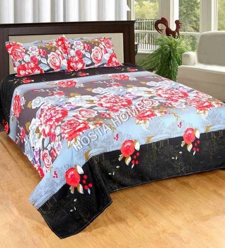 Red & White Floral Bed Sheet
