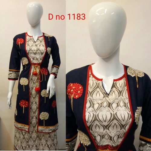 Party Wear Crepe Kurtis