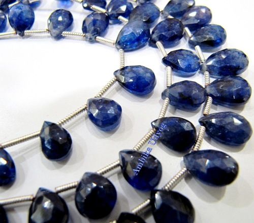 Natural Blue Sapphire Heart Shape Beads