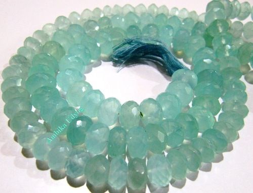 Natural Aqua Chalcedony Beads