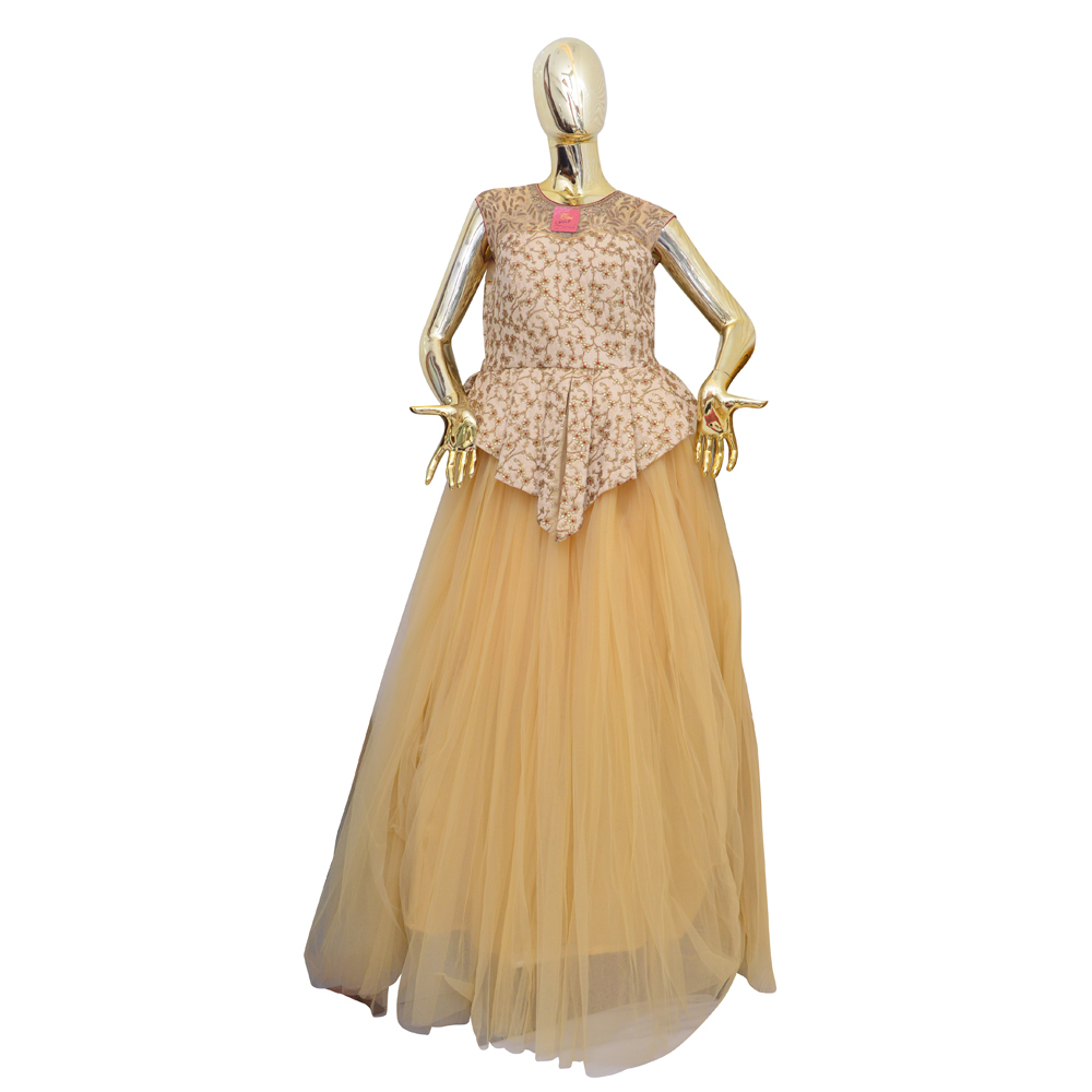 Cream Ladies Fancy Gown
