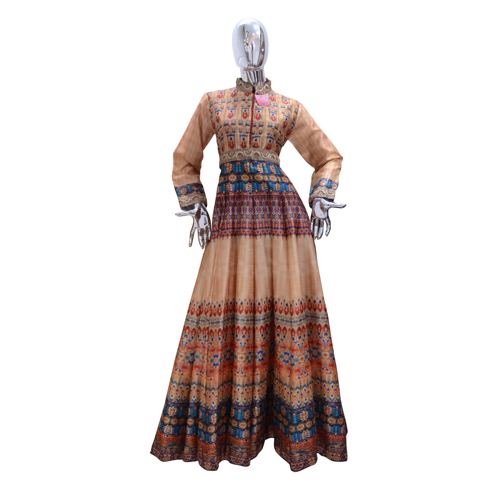 Multicolor Ladies Fancy Gown