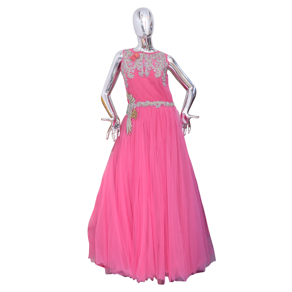 Silk Ladies Pink Gown