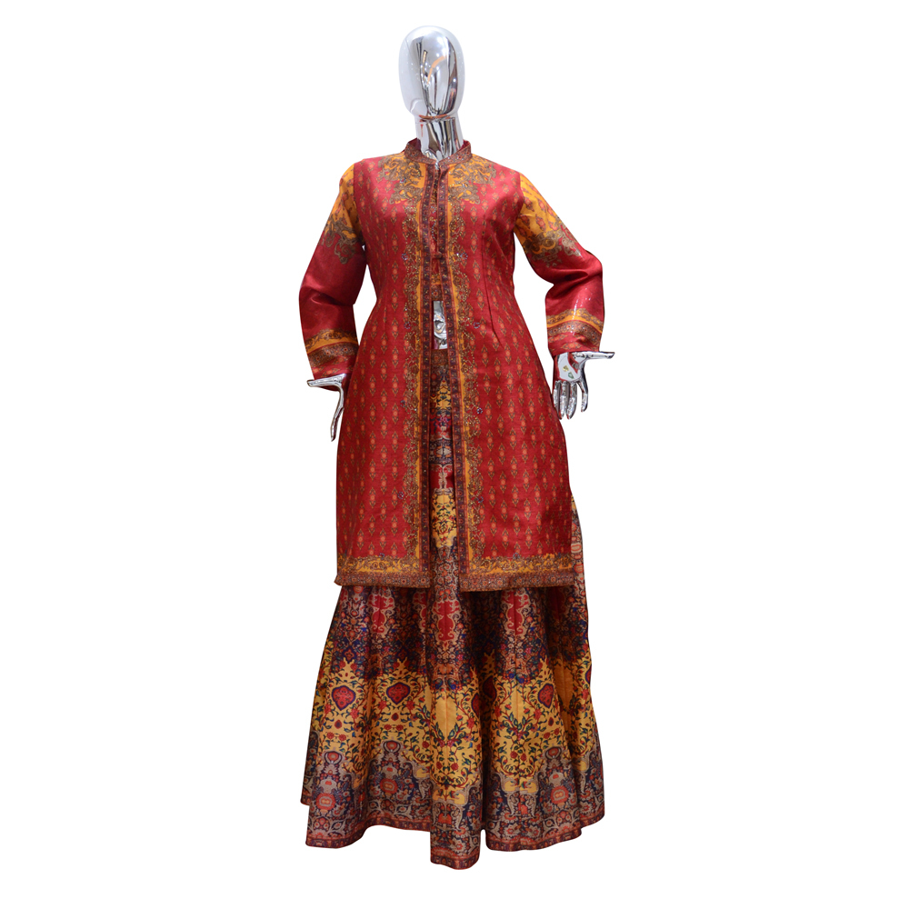 Multicolor Ladies Indo Western Dress