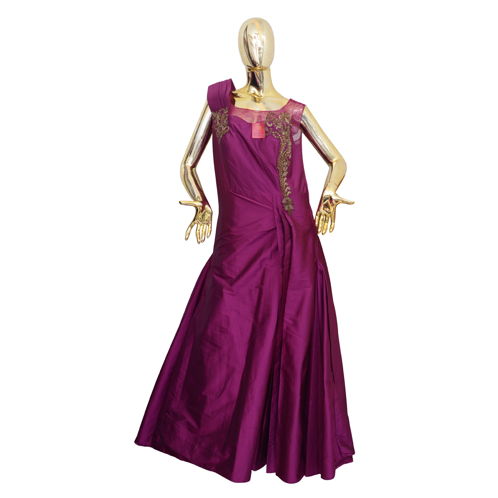 Purple Ladies Designer Gown