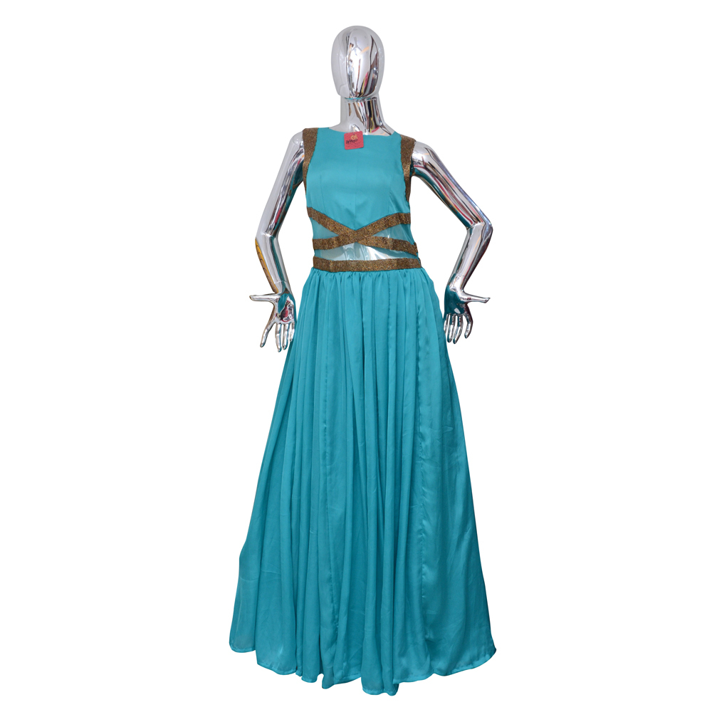 Sky Blue Ladies Designer Gown