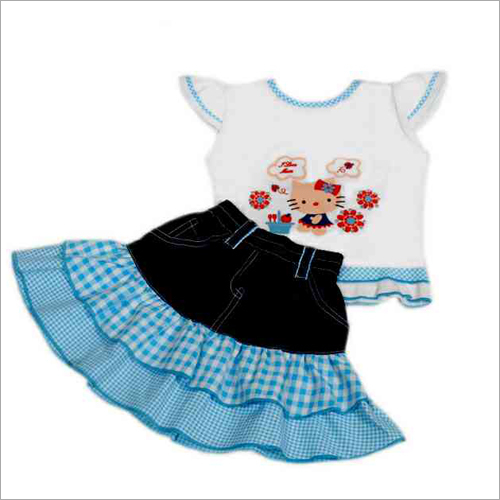 Girls Blue Skirt and Top
