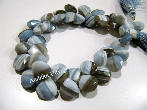 Bio Blue Opal Heart Shape Beads