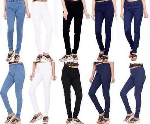 Multi Colour Denim Jeggings For Women