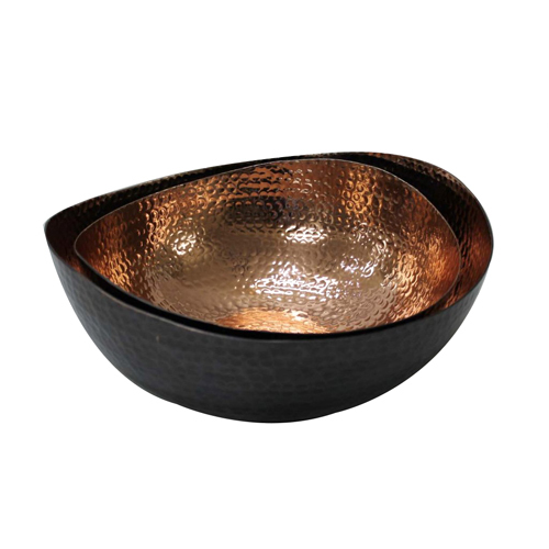 Decorative Copper Bowl - Variable Size, Copper Color | Elegant Design, Durable Smooth Finish, Shiny Interior