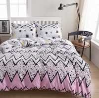 Multicolor Abstract Design Cotton Comforter Set 4 Pcs