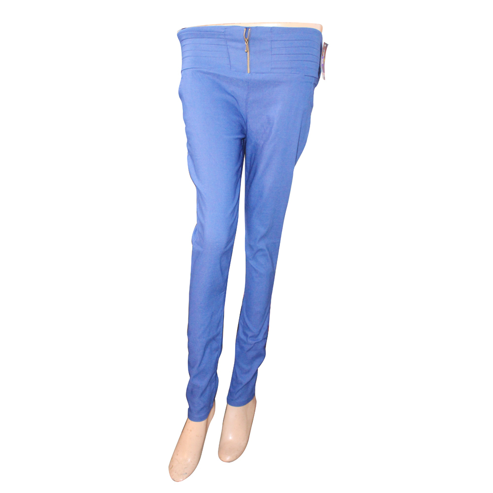Ladies Plain Blue Jegging