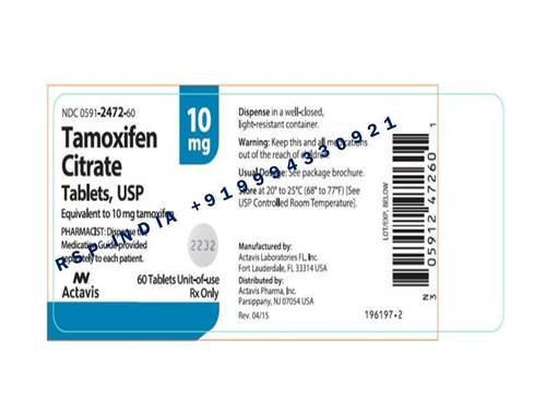 Tamoxifen Citrate Packaging: Blister Pack