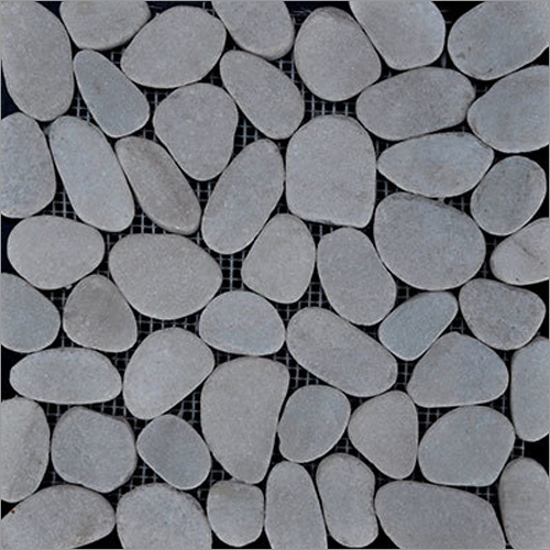 Laser Pebble White Marble