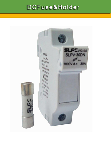 SLFC Solar Fuse Combo - 30A Fuse and Holder, 1000 Vdc, Finger Safe Protection, Low Level Fault Protection, DIN Mountable Design