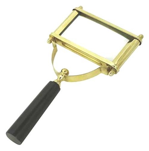 5x Brass Rectangular Magnifying Glass