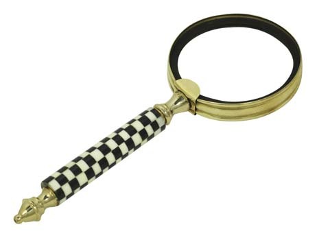 5x Antique Vintage Look Magnifying Glass with Rubber Edge