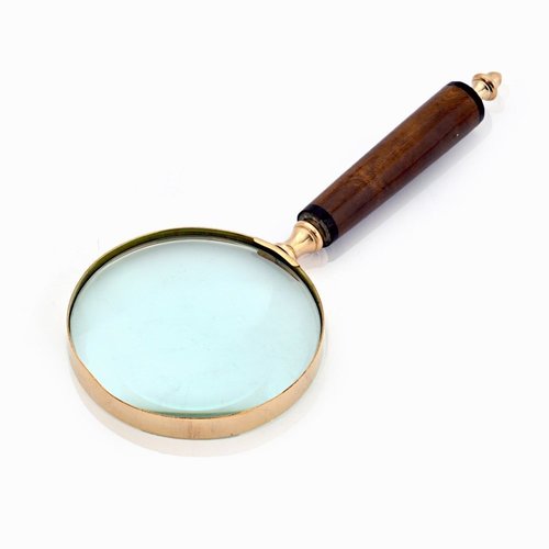 5x Wooden Handle Magnifying Glass for Reading & Gift