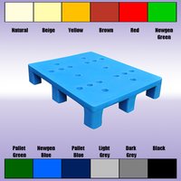 4 Way-non Reversible Pallet - Plastic, 800x1000x160mm, Blue | Durable, Hygienic, Stackable, Reusable, Chemical Resistant, Fda Approved