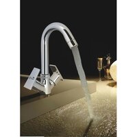 Center Hole Basin Mixer - Color: Silver