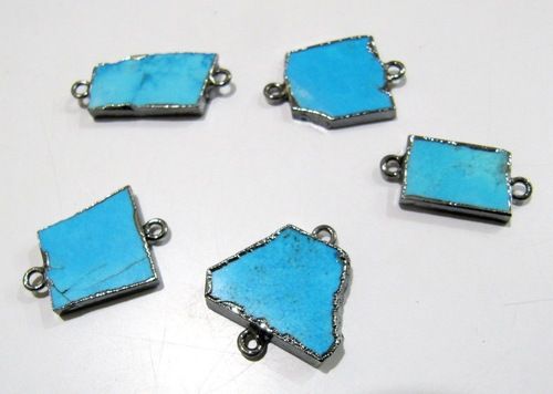 Turquoise Magnesite Slice Connector