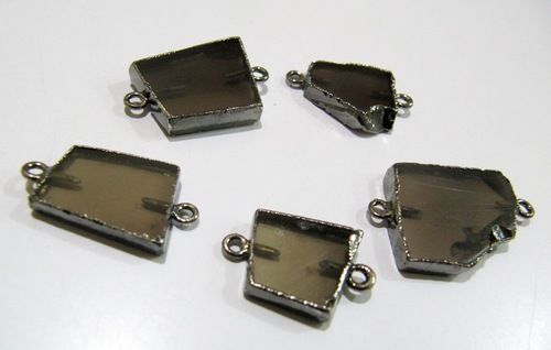 Smoky Quartz Slice Connector