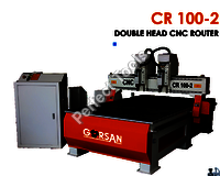 Wood Double Head Cnc Router - 100-2  Prime - Color: White