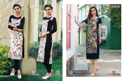 Pink Designer Rayon Kurti