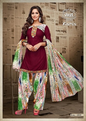 Vivel Kitkat Cotton Printed Dress Material