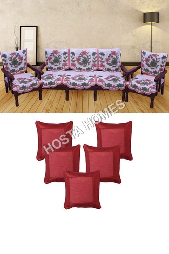 Poly Cotton Sofa Covers Set Of 5 :: Cushion Covers 5 Pieces