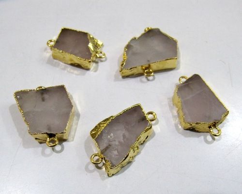 Rose Quartz Slice Connector