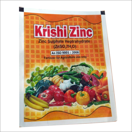 Krishi Zinc - Plastic Pouch 20x30cm, 1kg | Water Soluble Zinc Supplement, 21% Zinc Content, Crop Yield Boost