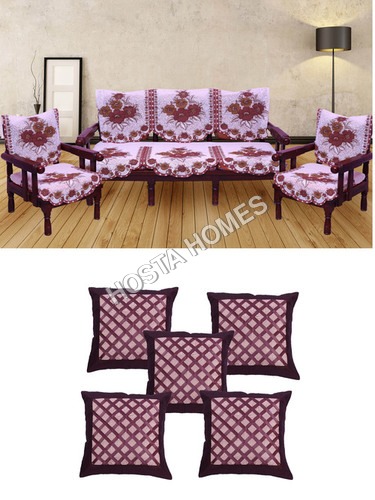 Multicolor Poly Cotton Sofa Set :: Cushion Covers 5 Pieces