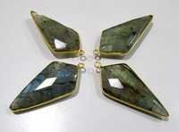 Labradorite  Arrowhead  Connector Charm