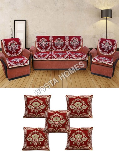 Multicolor Center Floral Poly Cotton Sofa Cover :: Cushion Covers