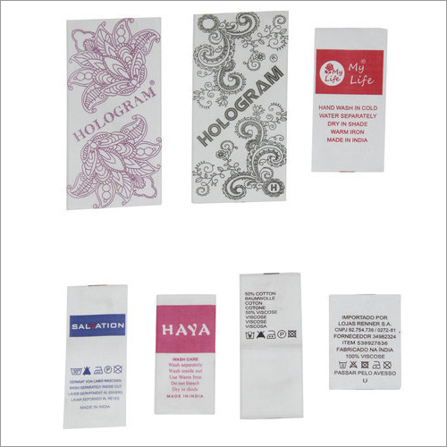 Printed Wash Care Labels