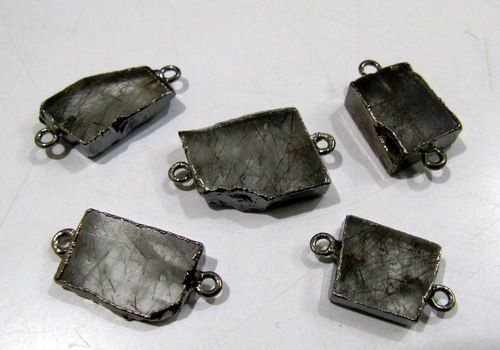 Black Rutilated Quartz Connector