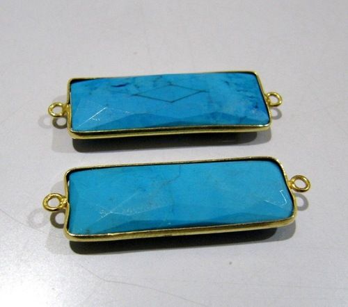 Turquoise Magnesite Briolette Connector