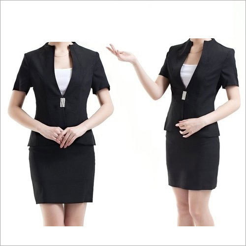 Ladies Office Uniform Collar Type: V Neck