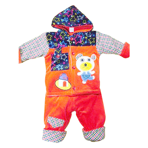 Designer Baby Wear - Cotton Blend, 6-12 Months, Orange | Hooded, Zipper Closure, Soft, Warm, Durable, Comfortable, Stylish, Machine Washable