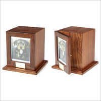 Pet Wooden Urn - Natural Wood Finish , Elegant Memorial Design For Cherished Pets
